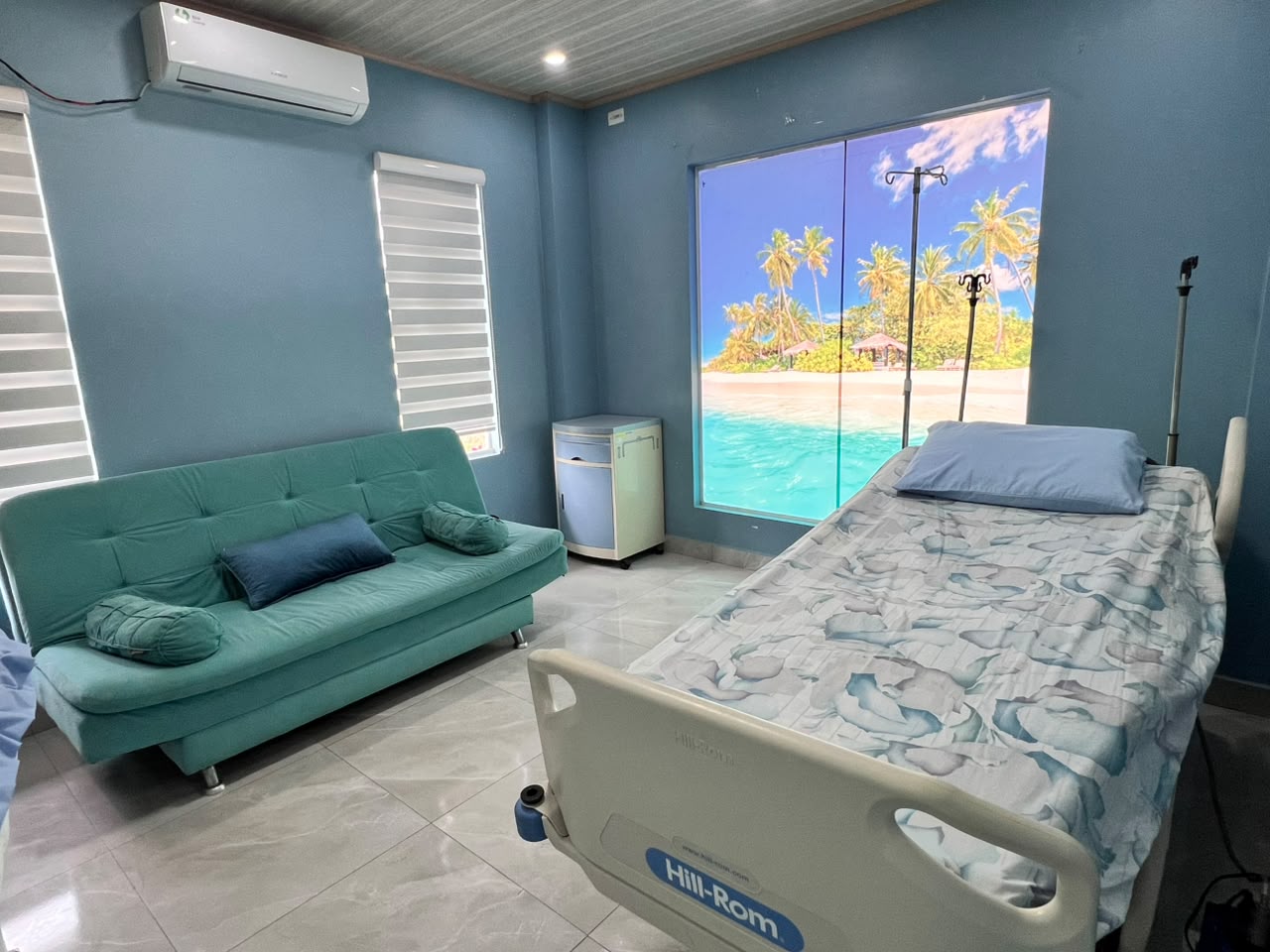 Habitación de internación con sala de estar